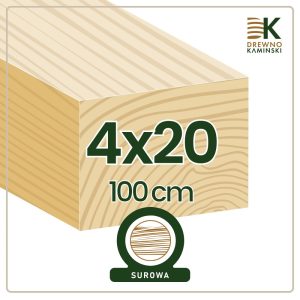 Kantówka 4x20x100 [cm] Surowa
