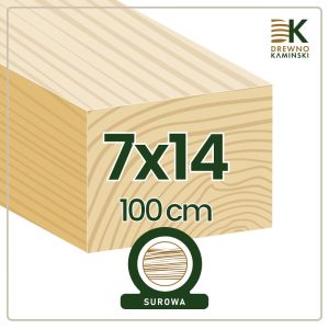 Kantówka 7x14x100 [cm] Surowa