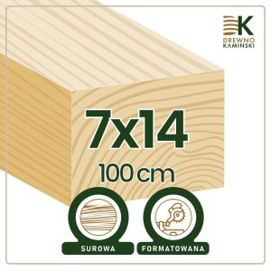 Kantówka 7x14x100 [cm] Surowa, Formatowana